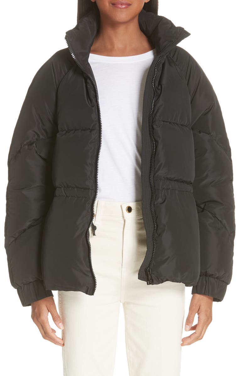 Ganni Tech Down Puffer Jacket, Main, color, 