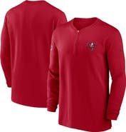 Nike Men's Nike  Red Tampa Bay Buccaneers 2023 Sideline Performance Long Sleeve Tri-Blend Quarter-Zip Top