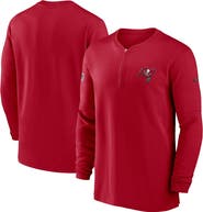 Nike Men's Nike Red Tampa Bay Buccaneers 2023 Sideline Performance Long Sleeve Tri-Blend Quarter-Zip Top