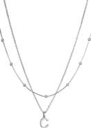 Adornia Initial Pendant Layered Chain Necklace