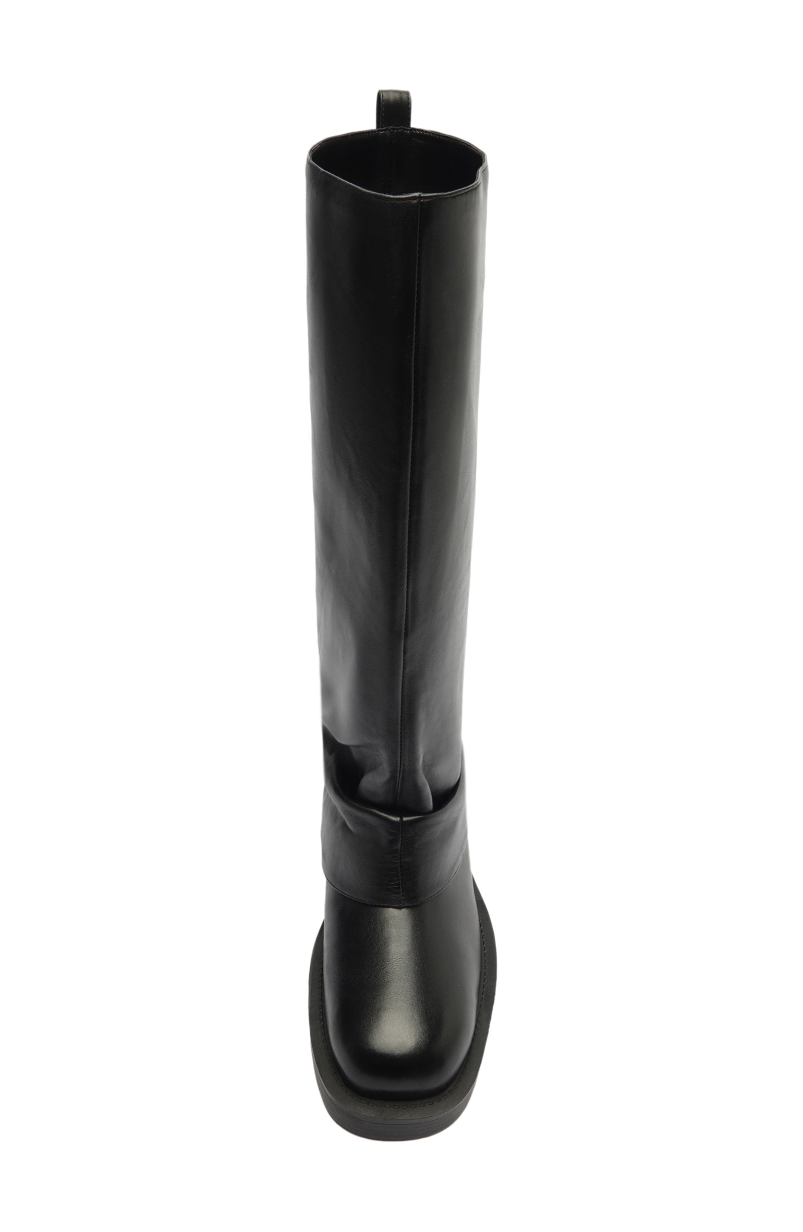 Schutz Keira Up Platform Knee High Boot, Alternate, color, Black