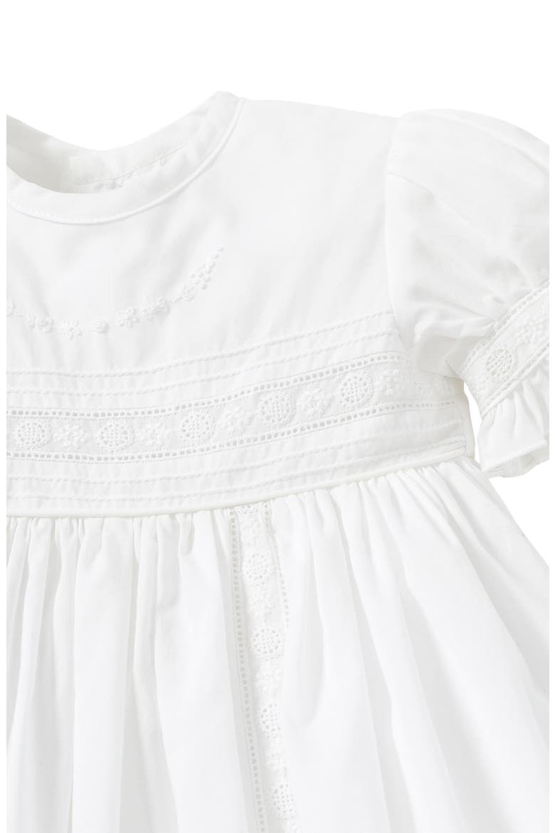 Nicole Christening Gown & Bonnet Set, Alternate, color, WHITE
