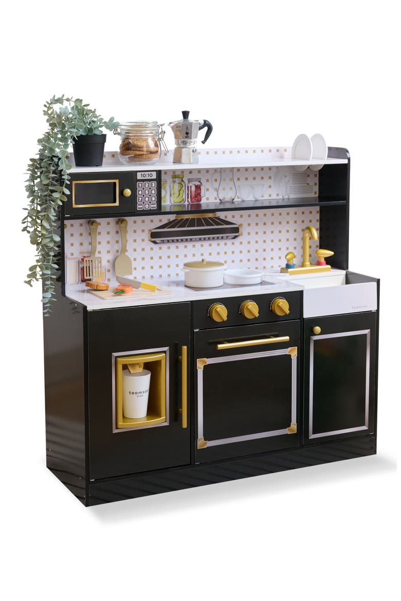Little Chef St. Louis Play Kitchen & Accessories, Alternate, color, BLACK
