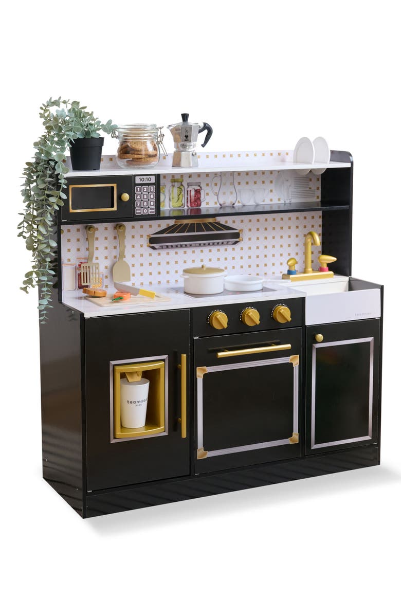 Teamson Kids Little Chef St. Louis Play Kitchen & Accessories, Alternate, color, Black