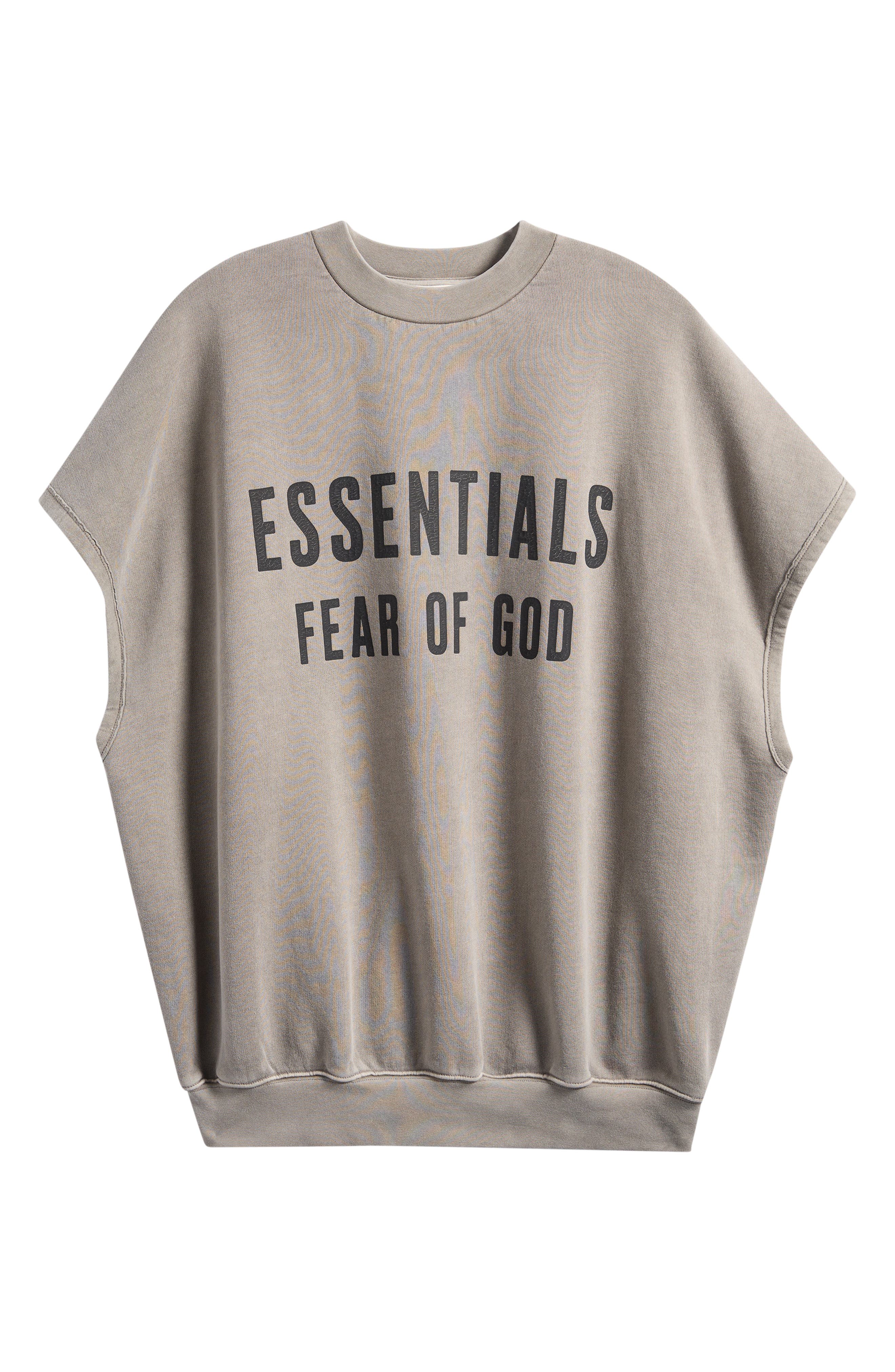 Fear of God Essentials Relaxed Cutoff Fleece Sweatshirt (Men