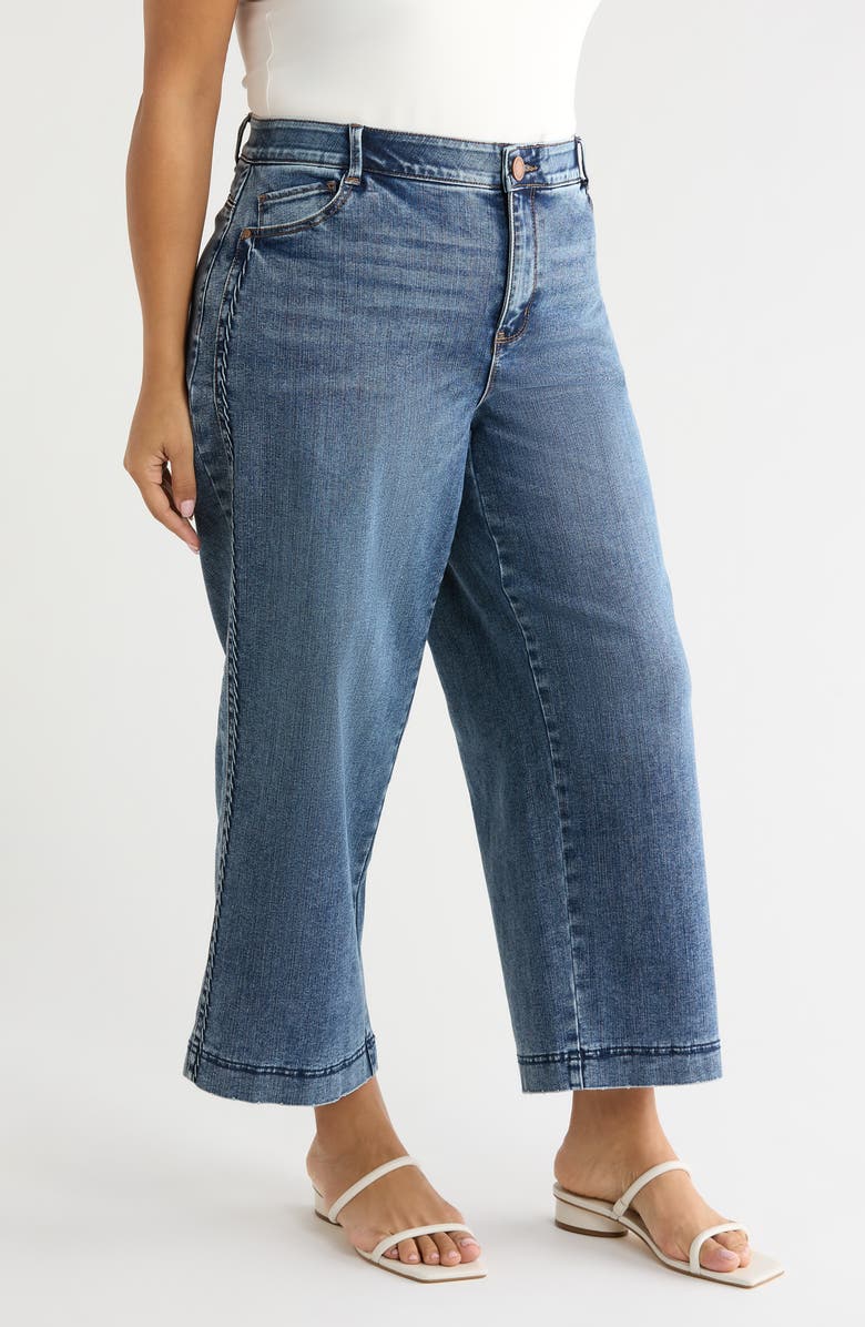 Wit & Wisdom Gracie Skyrise Double Side Seam Wide Leg Jeans, Alternate, color, Blue Artisanal