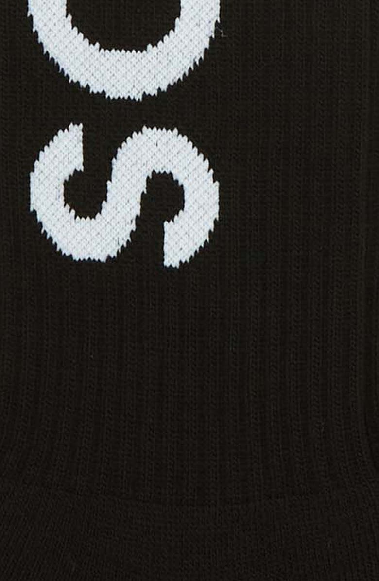 Acne Studios Logo Rib Socks, Alternate, color,