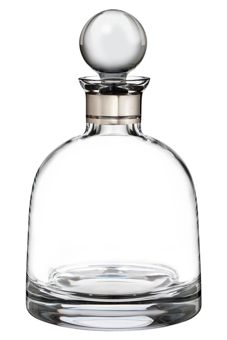 'Elegance' Fine Crystal Decanter & Stopper, Main, color, CLEAR