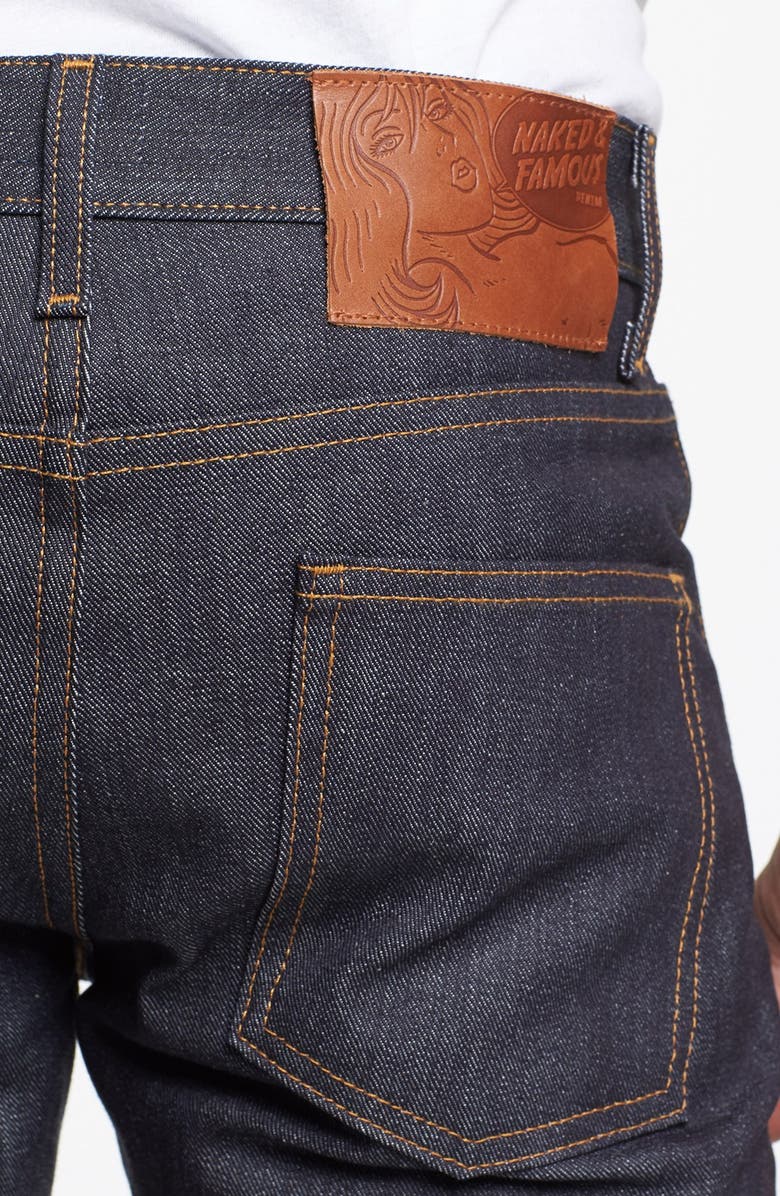 Naked & Famous Denim Super Skinny Guy Skinny Fit Raw Selvedge Jeans, Alternate, color,