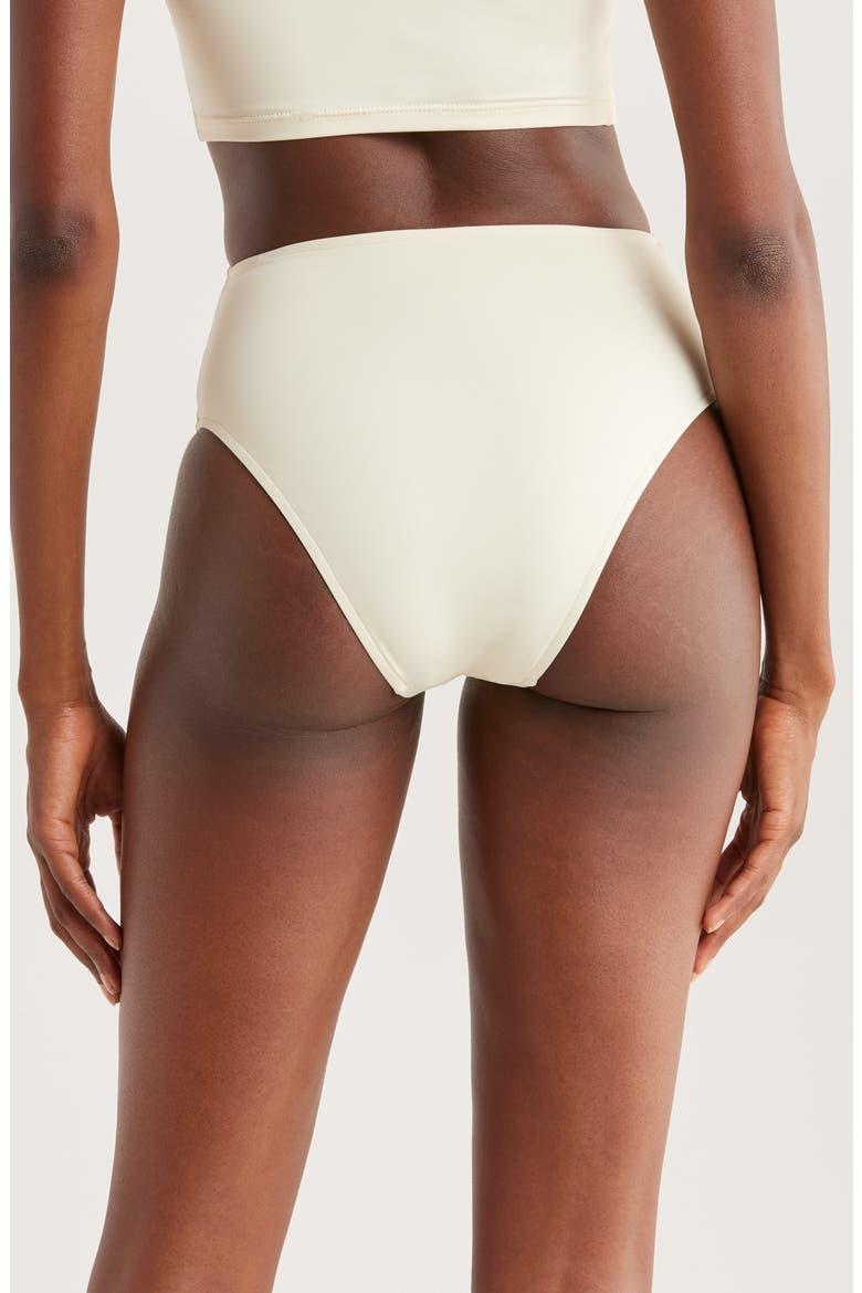 Poppy High Waist Bikini Bottoms, Alternate, color, PORCELAIN
