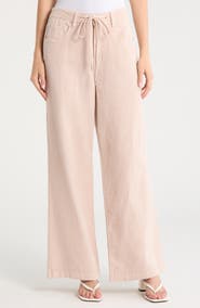 BLANKNYC Low Rise Cotton & Linen Pants