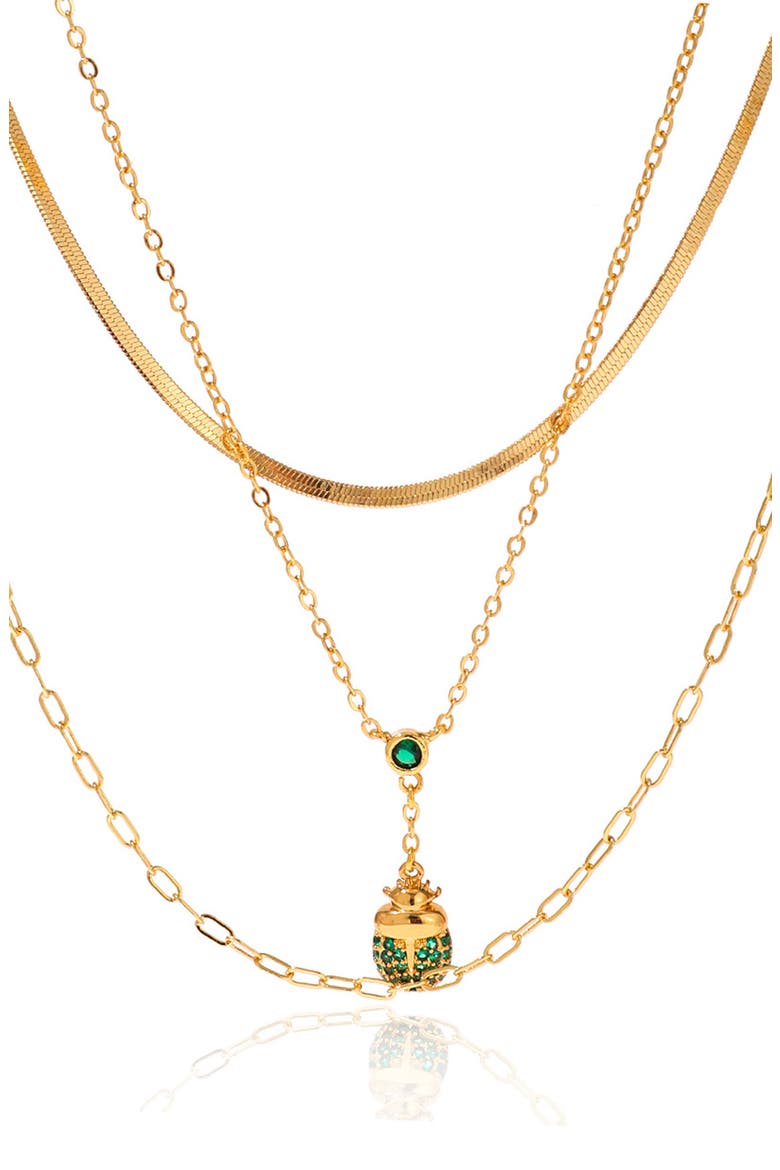 Jadewing Layer Necklace, Main, color, GOLD