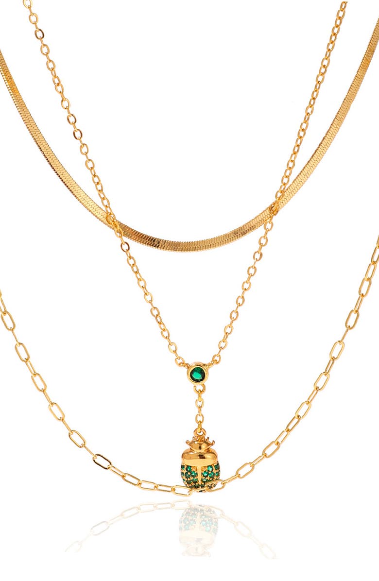 LA MENO Jadewing Layer Necklace, Main, color, 