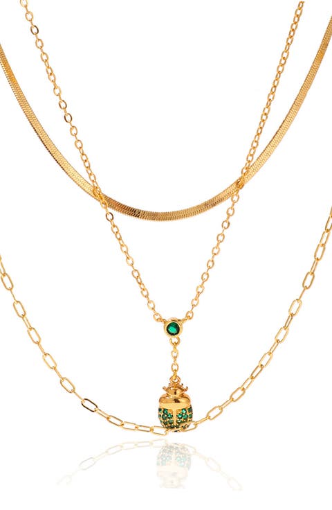 Jadewing Layer Necklace