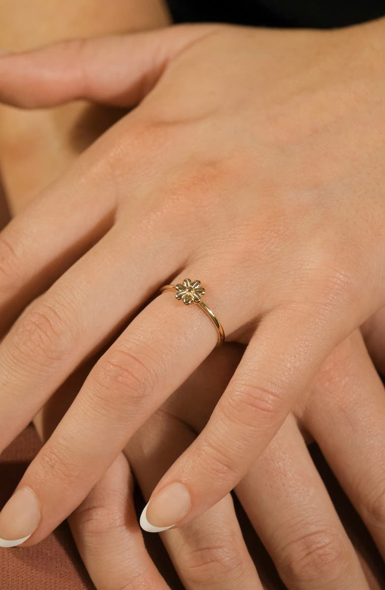 Sterling Forever Halley Flower Ring, Alternate, color,