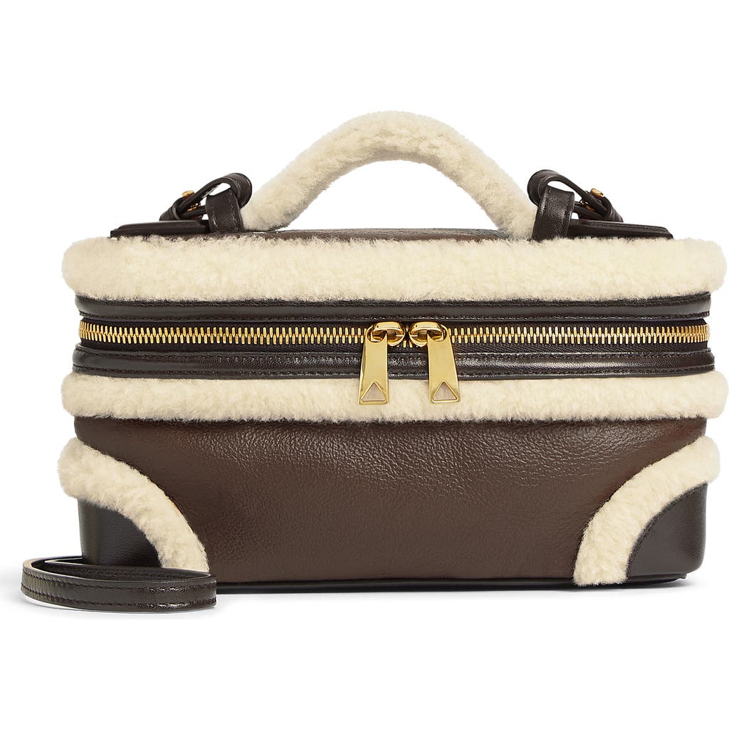 Bottega Veneta Bang Bang Genuine Shearling Trim Leather Vanity Case