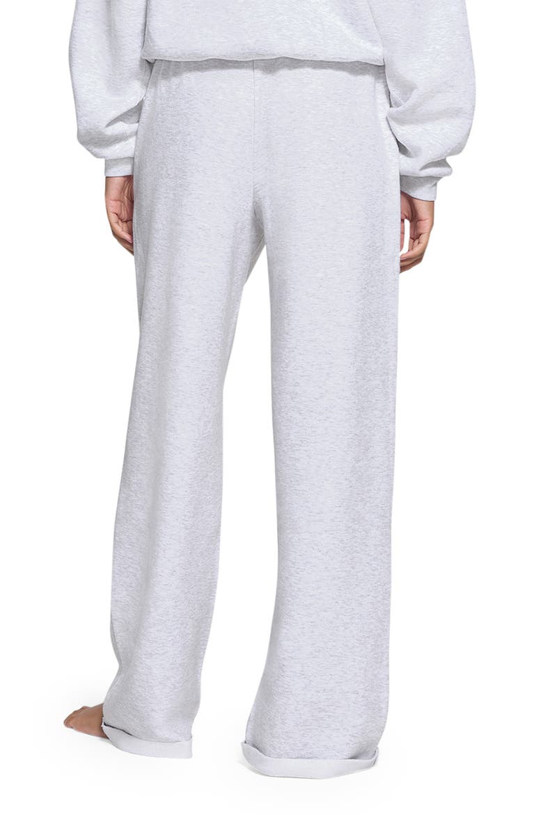 Cotton Blend Fleece Classic Straight Leg Pants, Alternate, color, LIGHT HEATHER GREY