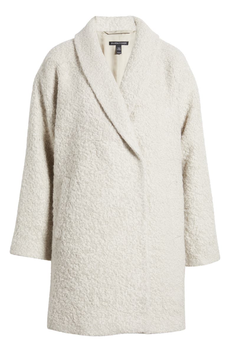 Eileen Fisher Shawl Collar Coat, Alternate, color, Almond