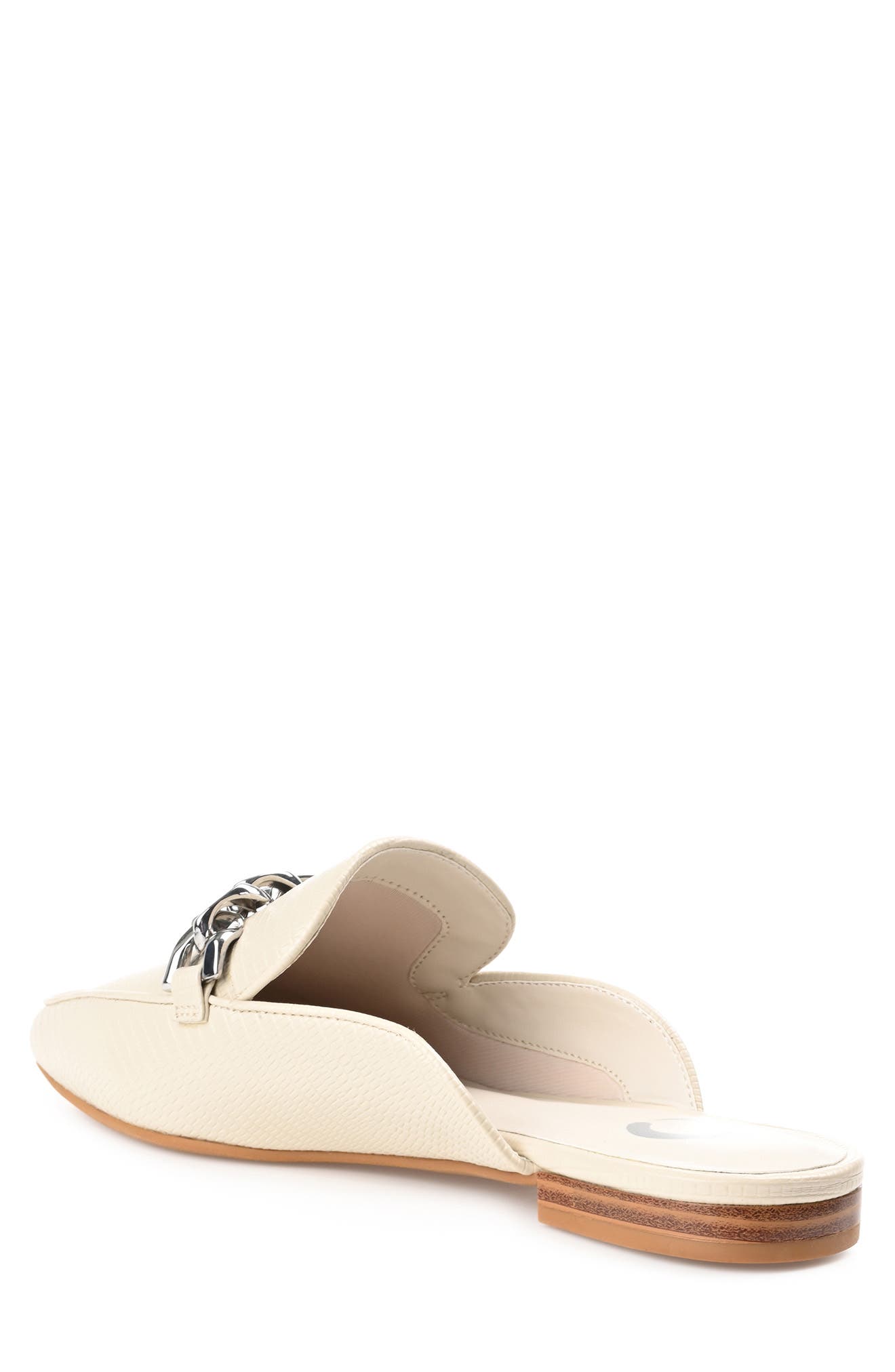 Journee Collection Hazina Embossed Lizard Mule, Alternate, color, Ivory