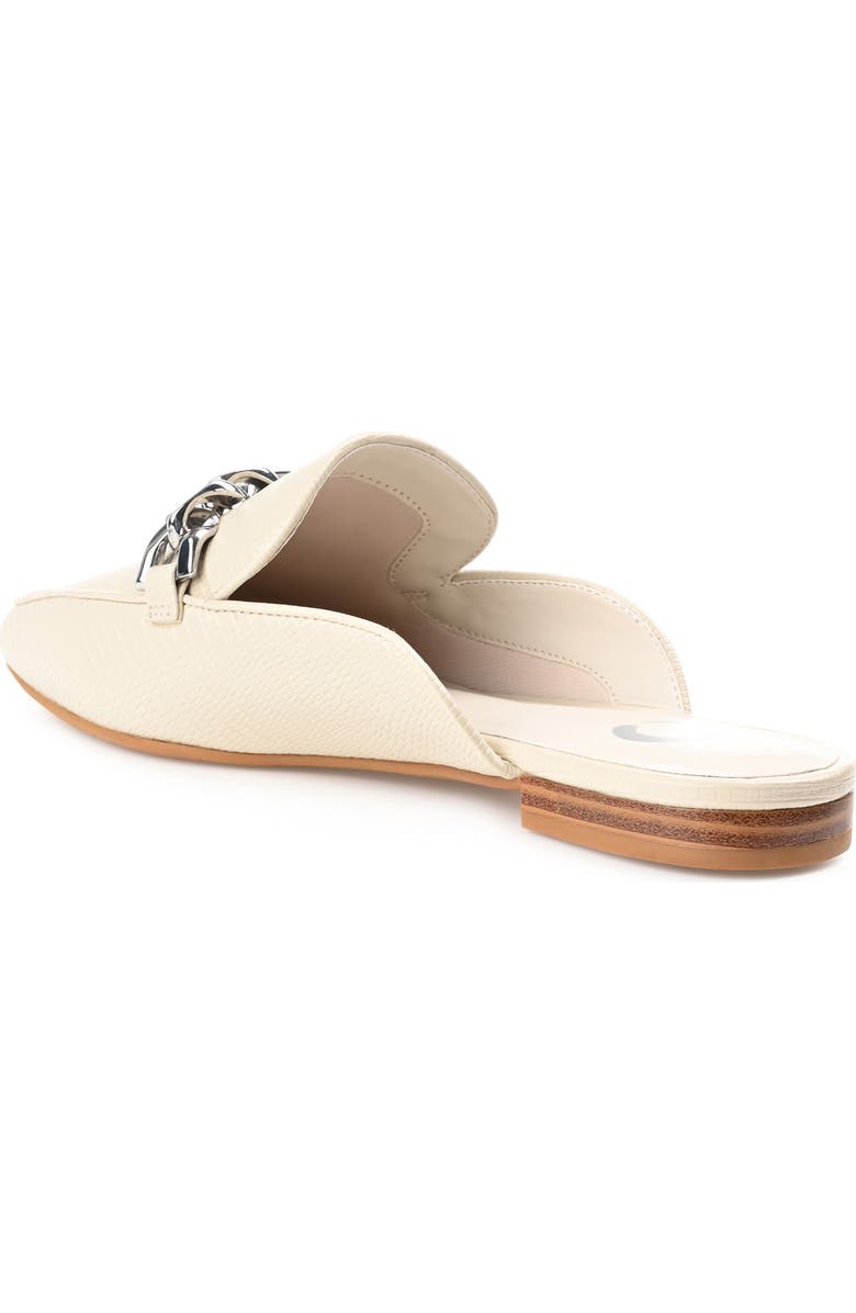 Journee Collection Hazina Embossed Lizard Mule, Alternate, color, Ivory