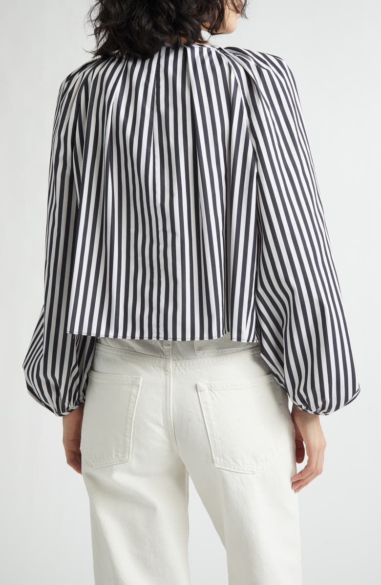 NACKIYÈ Grand Bazaar Mini Stripe Cotton Top, Alternate, color, Black/ White Stripe