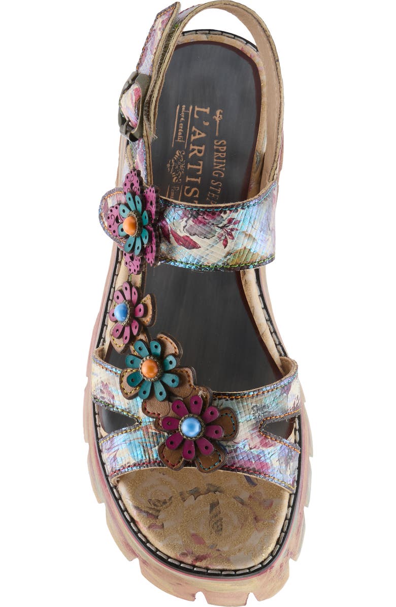 L'Artiste by Spring Step Macha Lug Sole Sandal, Alternate, color, Plum Multi