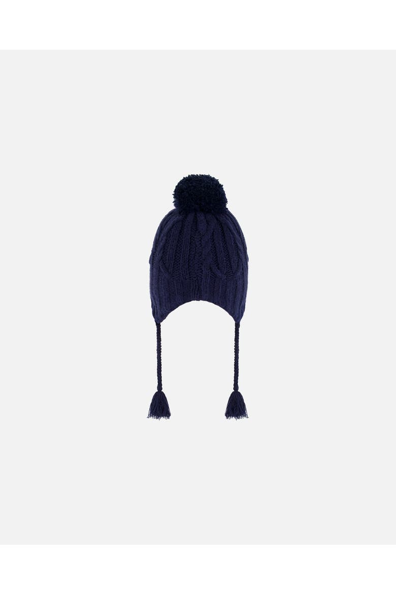 Kids Unisex Peruvian Knit Hat Navy, Alternate, color, Dress Blue