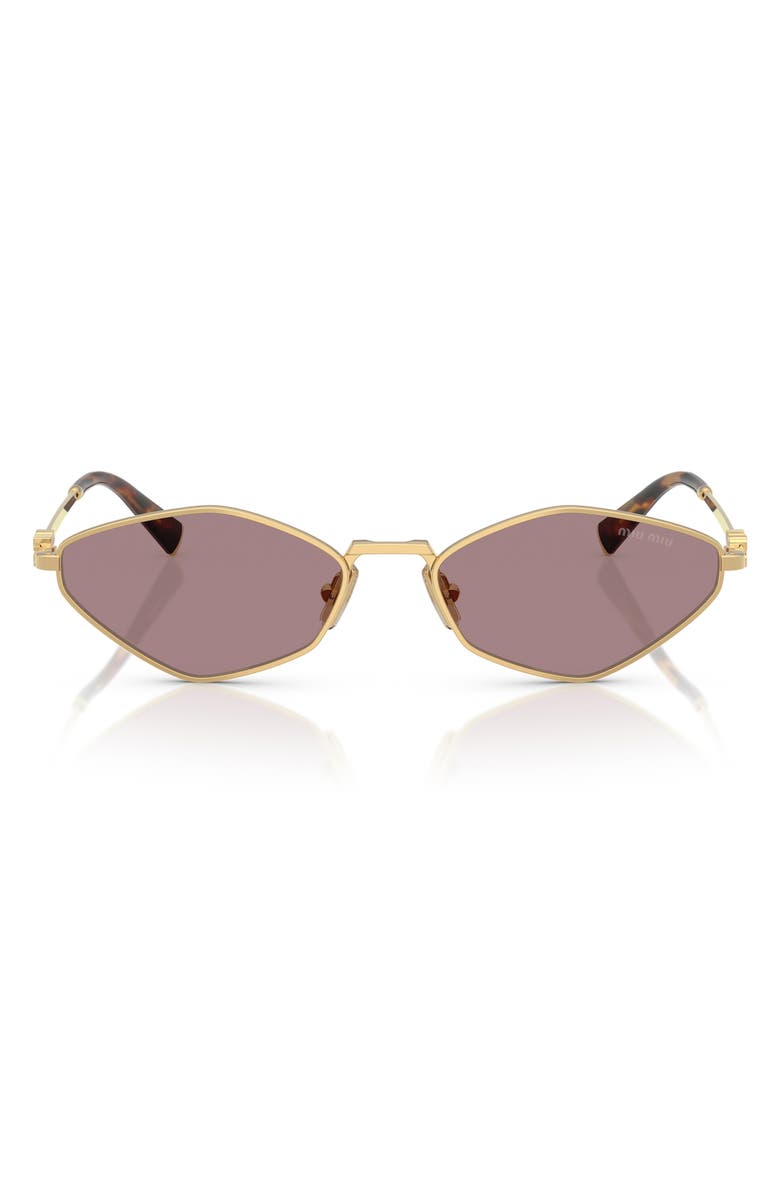 Miu Miu 56mm Irregular Sunglasses, Main, color, Lite Brown