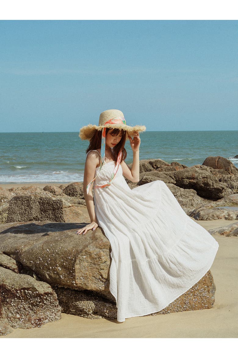 "Cartagena" Straw Hat with Ribbon Tie, Alternate, color, Pink and Green
