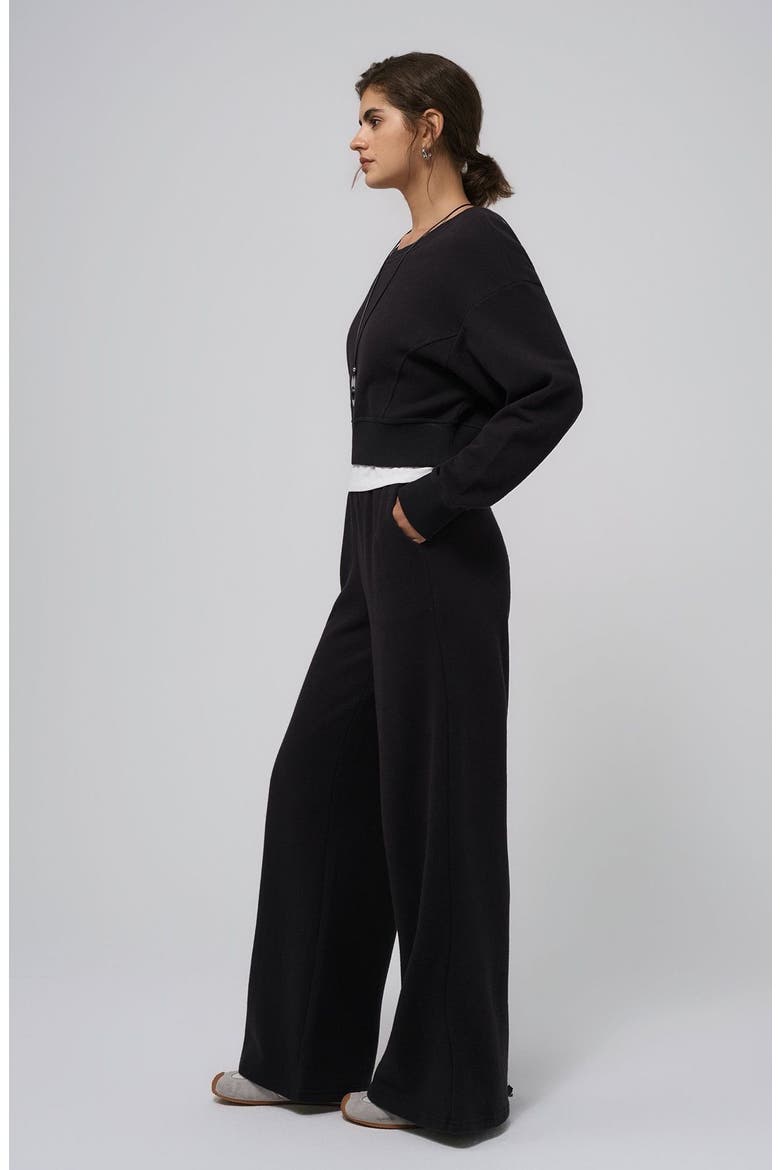 Hemp Essentials Fleece Sweatpants, Alternate, color, black