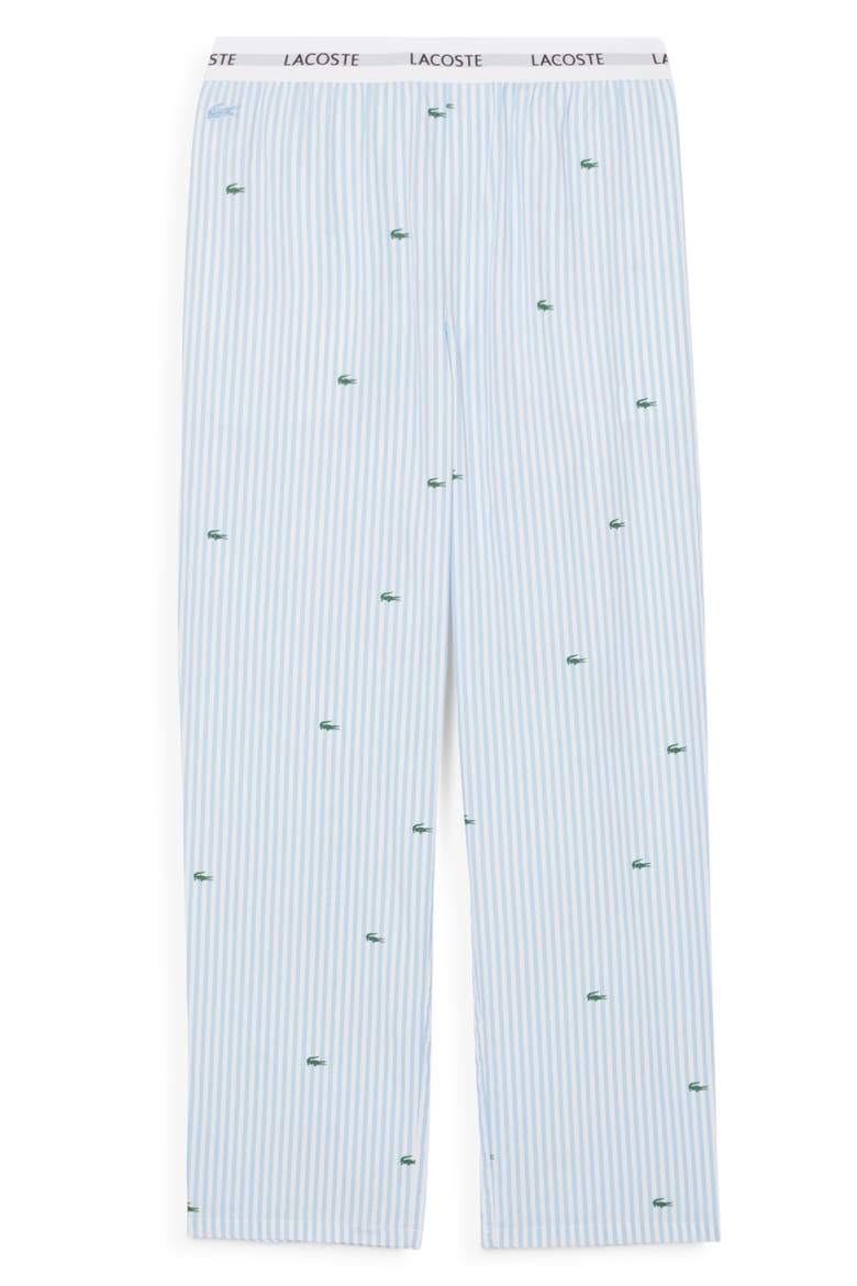 Monogram Stretch Cotton Pajama Pants, Alternate, color, EIP OVERVIEW/ WHITE-GREEN