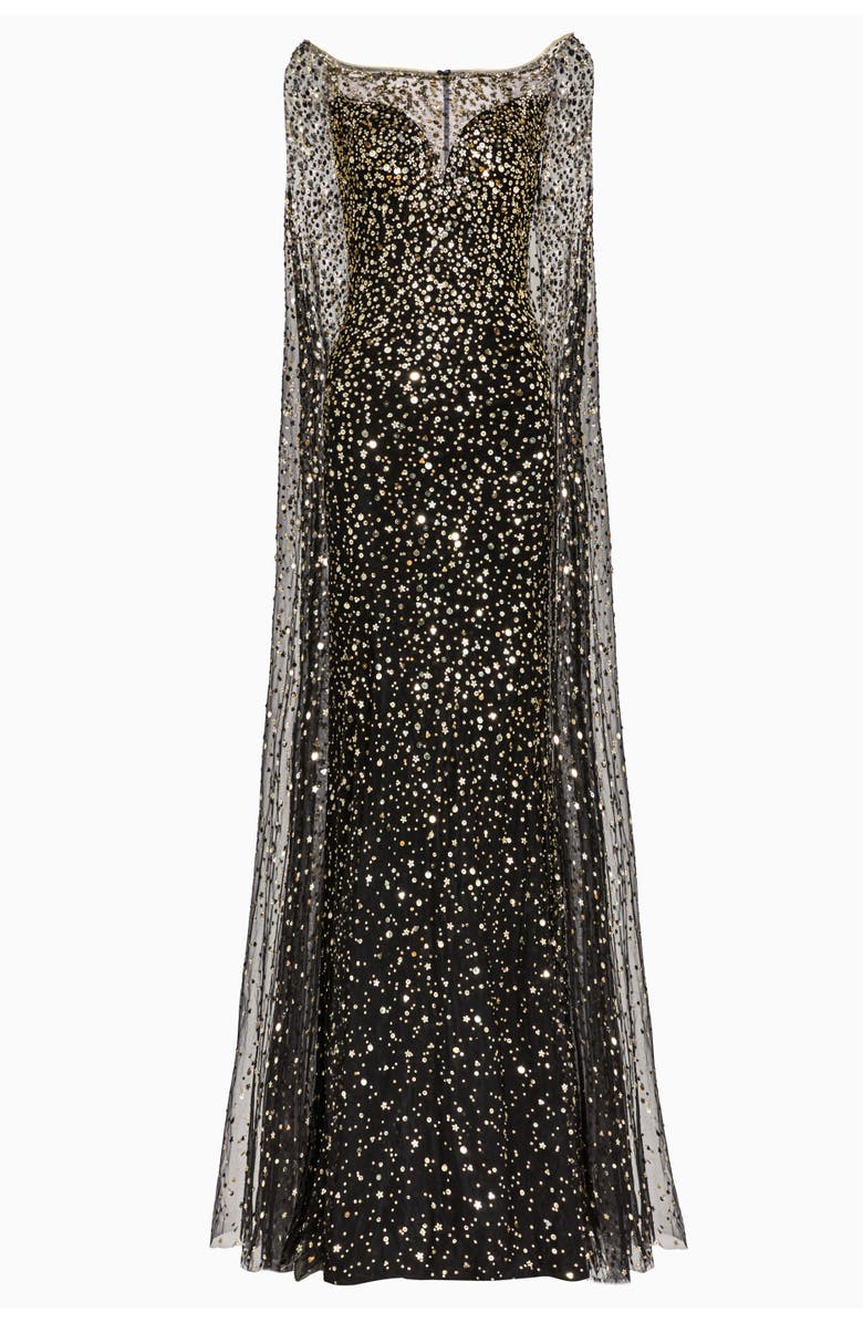 Jenny Packham Roman Dress, Main, color, Liquorice