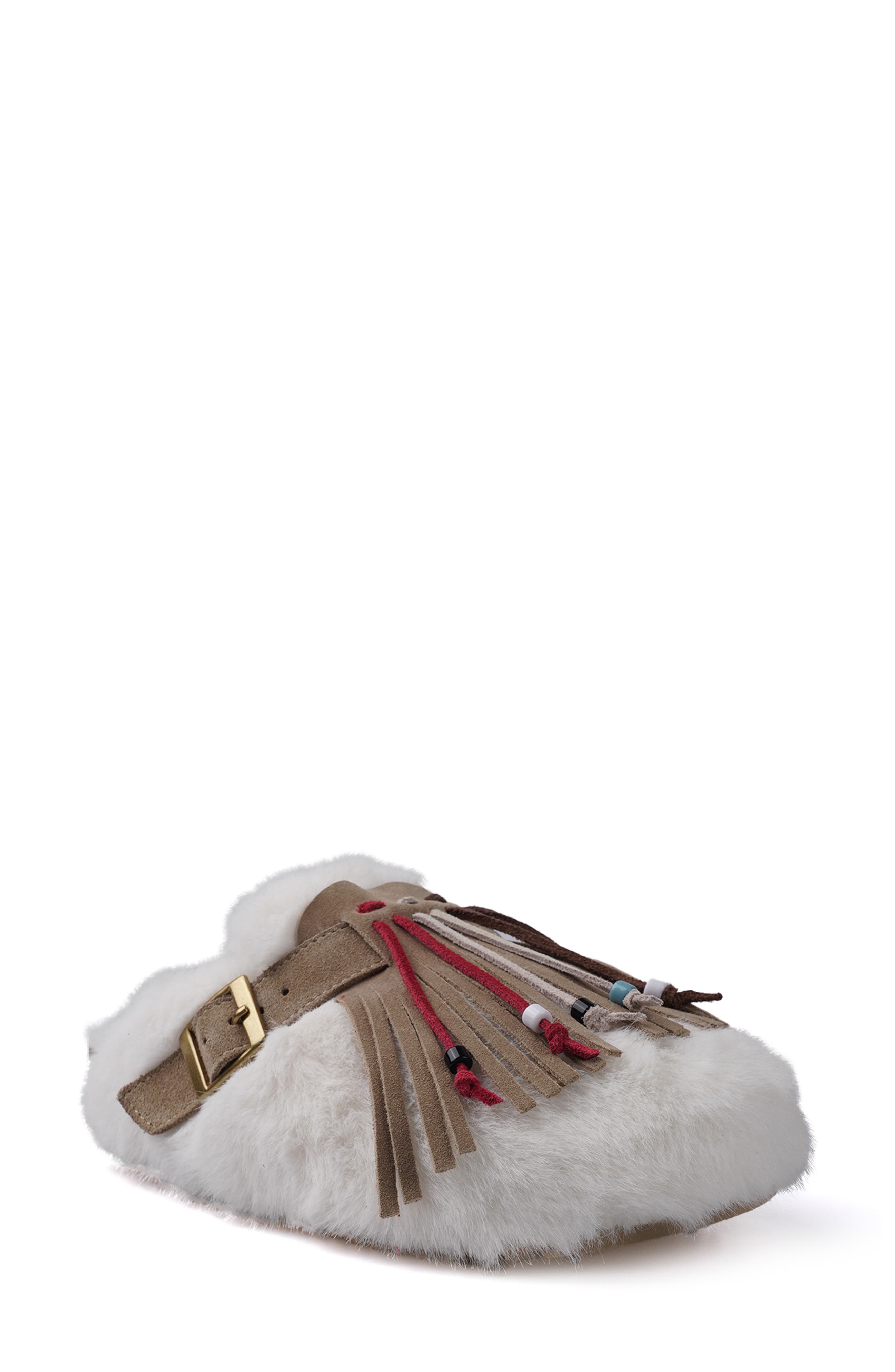 Artisan Crafted By Zigi Preslyn Faux Fur Slipper, Main, color, White/ Faux