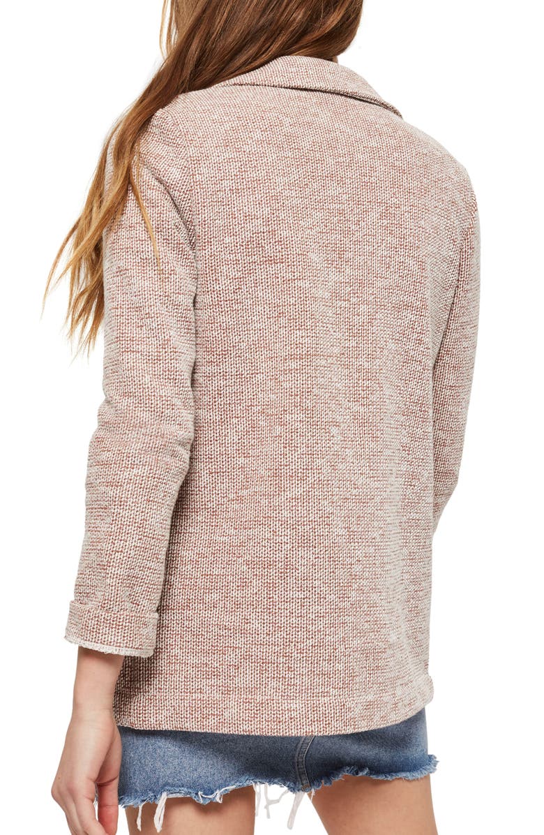 Topshop Bouclè Jersey Boyfriend Blazer, Alternate, color,