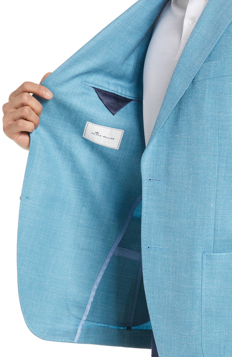 Peter Millar Tailored Fit Wool, Silk & Linen Sport Coat, Alternate, color, Light Blue