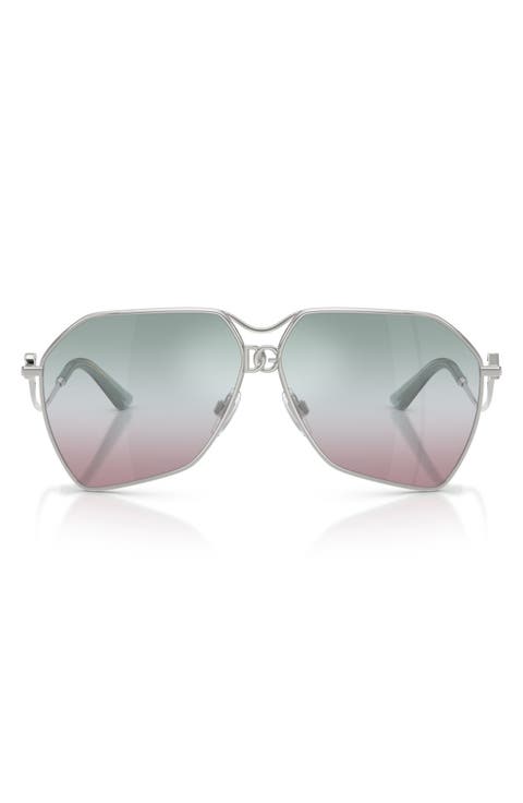 62mm Gradient Pilot Sunglasses