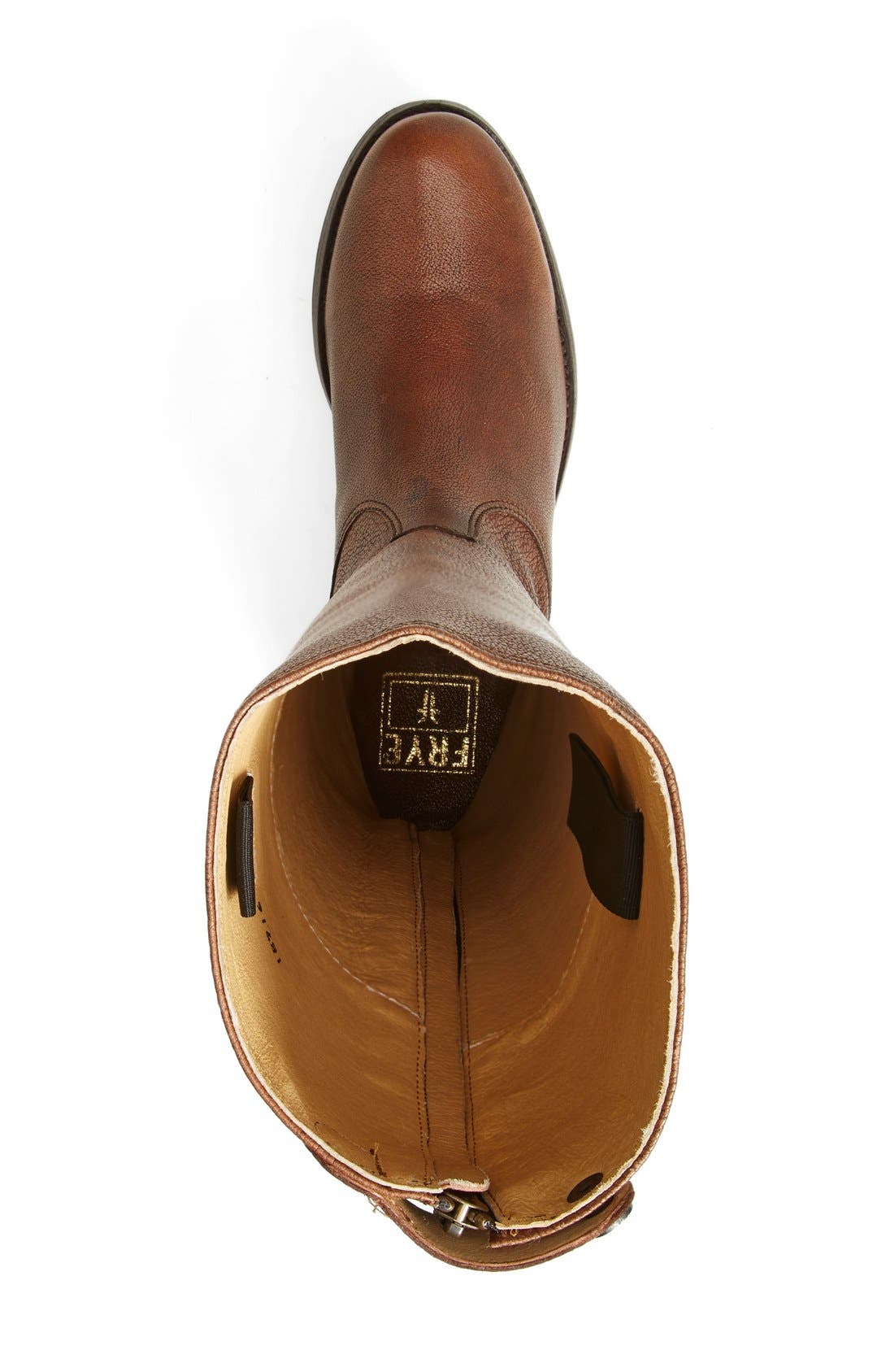 MELISSA BUTTON BACK ZIP BOOT, Alternate, color, BROWN