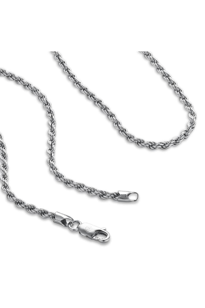 Mizuki Rope Chain Necklace 925 Silver, Alternate, color, Sterling Silver