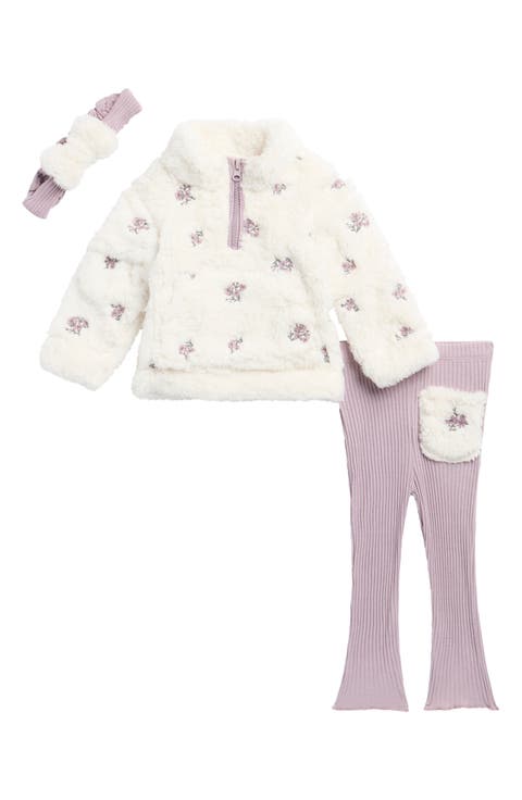 Fleece Pullover, Flared Leggings & Headband (Baby)