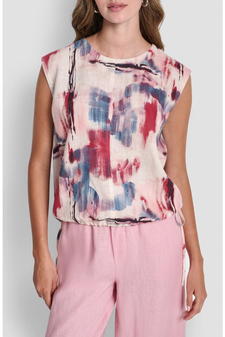 Straight Leg Linen Pants, Main, color, URBAN BLOOM