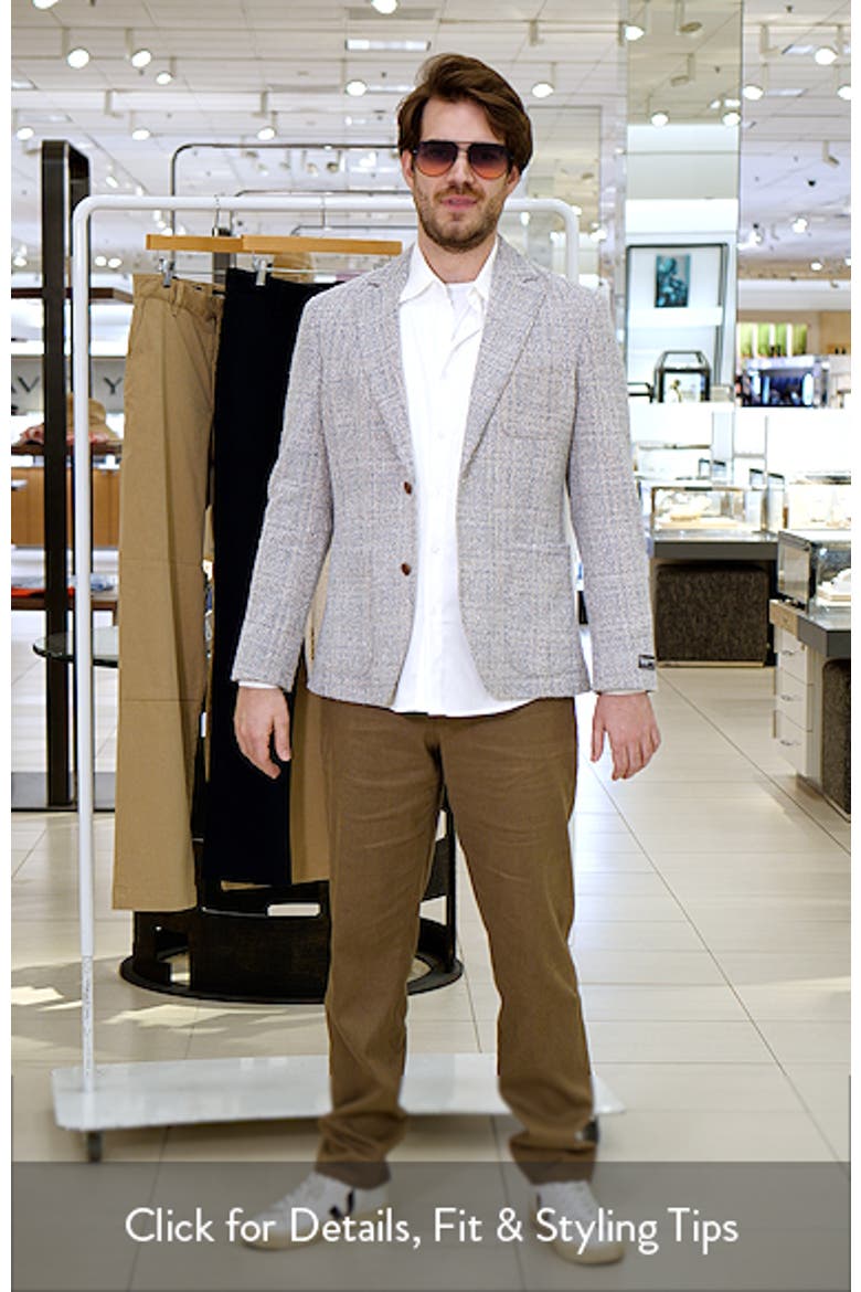 Henrik Trim Fit Knit Cotton Blend Tweed Sport Coat video
