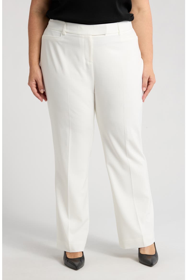 Bird Eye Straight Leg Pants, Main, color, WHITE