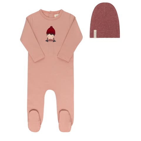 French Terry Autumn Kids Collection - Footie + Beanie