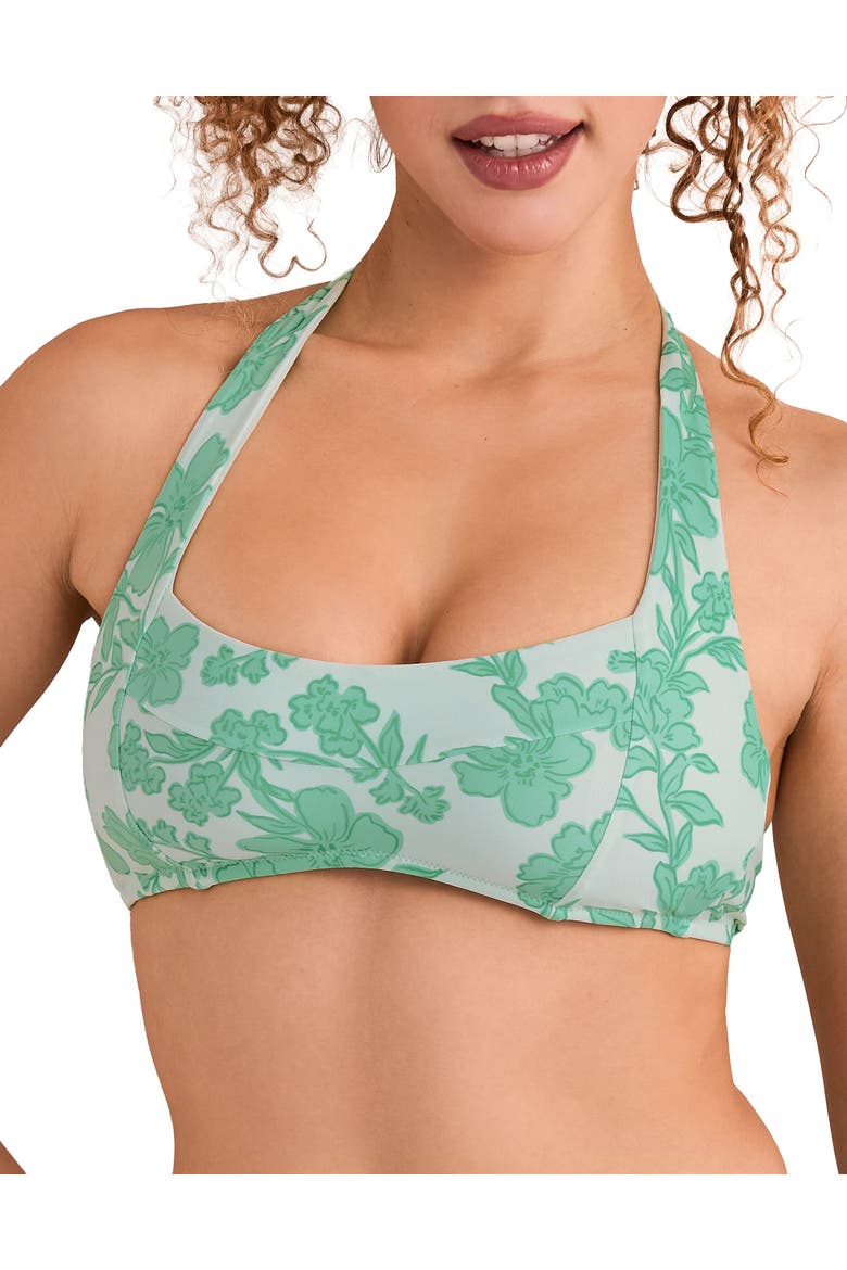Perry Swimwear Bikini Top, Main, color, Floral green