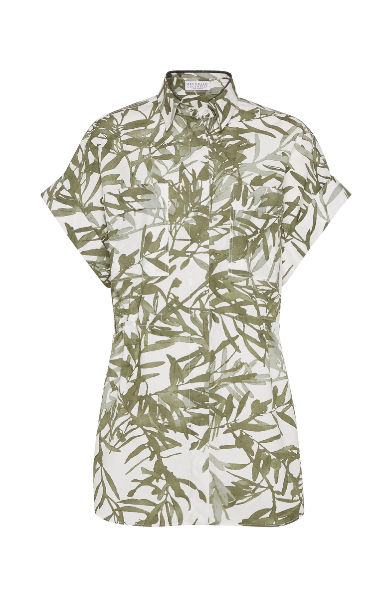 Brunello Cucinelli Herbarium Print shirt, Main, color, 