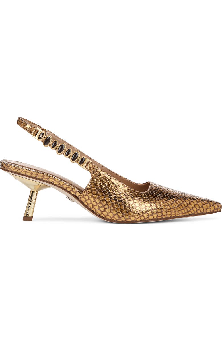 Sam Edelman Baker Pointed Toe Slingback Pump, Alternate, color, Medallion Gold
