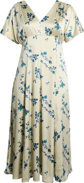 Chelsea28 Seamed Satin Maxi Dress