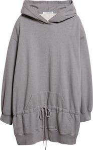 Alexander Wang Dropped Waist Hoodie Sweatshirt Dress
