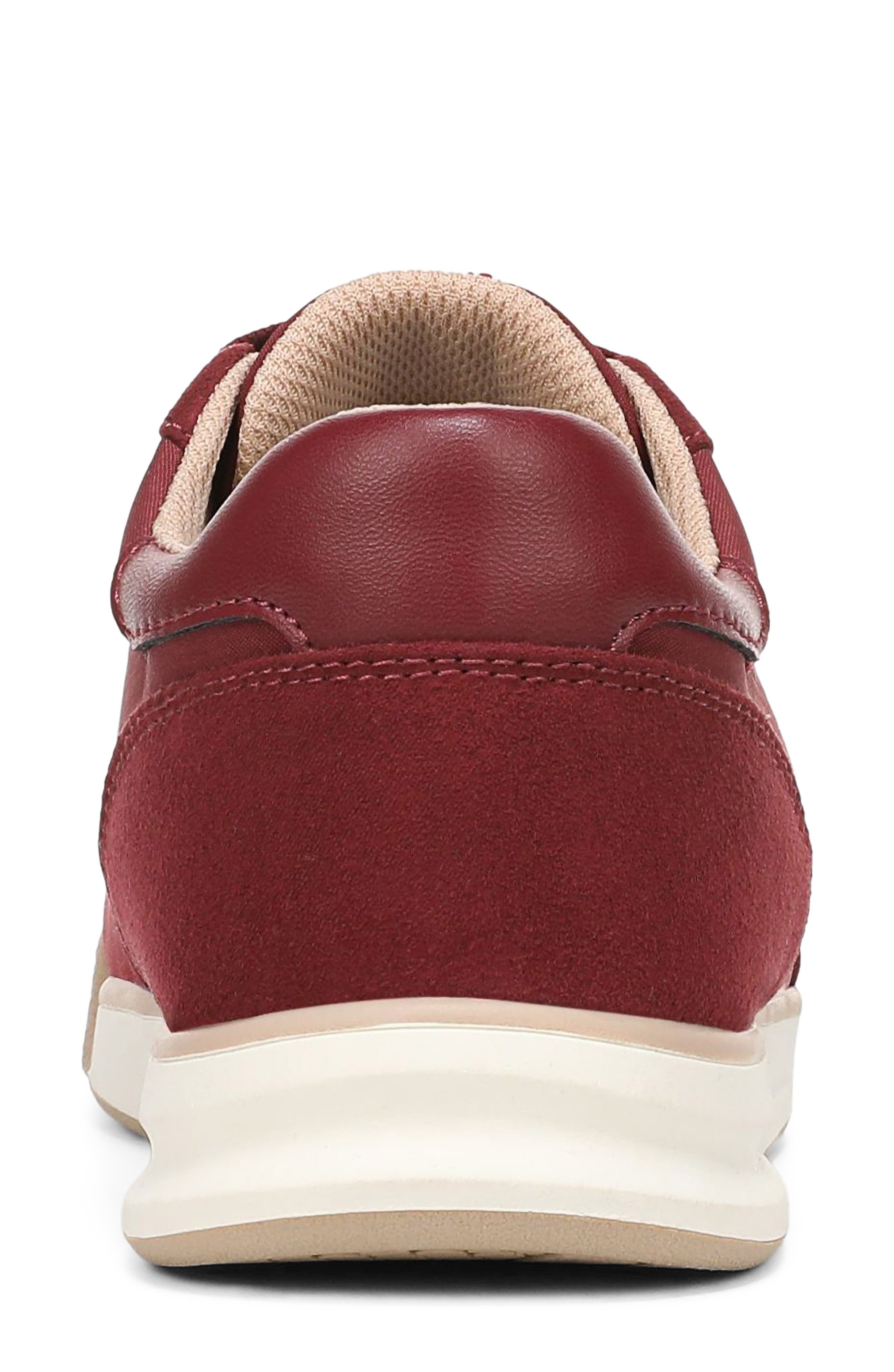 Throwback Retro Sneaker, Alternate, color, BURGUNDY MICROSUEDE