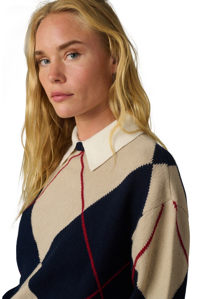 The Jude Collared Sweater, Alternate, color, NAVY MULTI ARGYLE